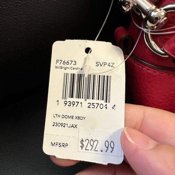 NWT! RARE! F76673 Coach Dome Bright Cardinal Leather Crossbody Bag - Picture 10 of 10